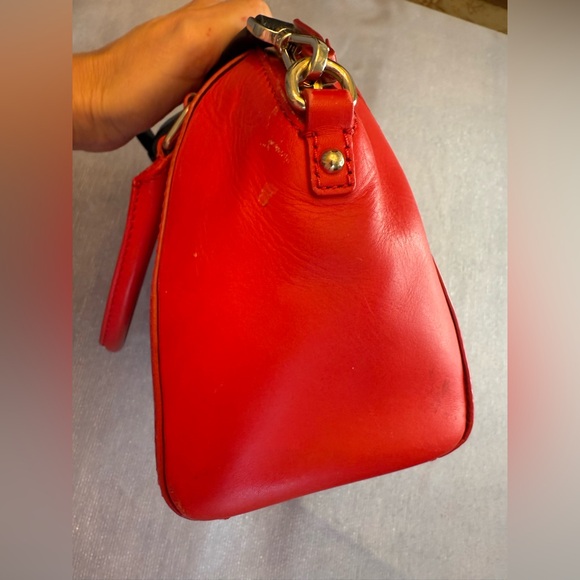 Kate Spade New York Madison Saffiano Leather Duffle Crossbody Bag in Red - Picture 7 of 13